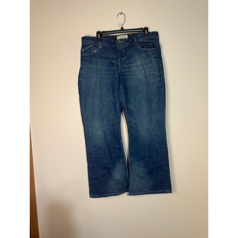 Maurices Ciara Mid Rise Bootcut Jeans Medium Wash Blue Denim 16 Reg